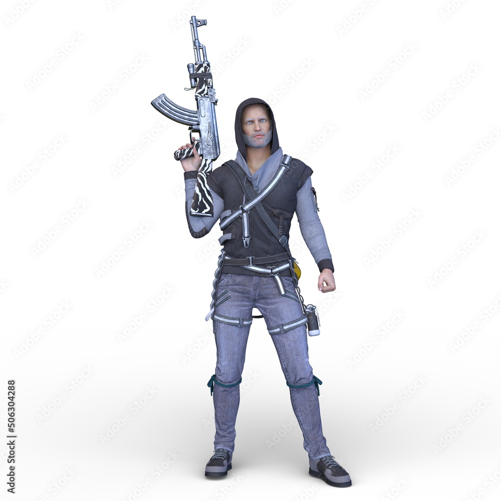 Naklejka premium 戦士