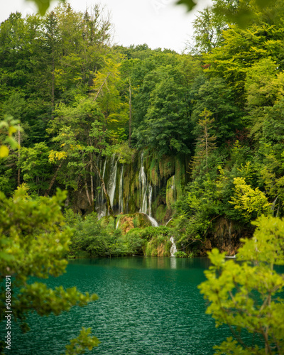 View of Plitvice lakes in Croatia 