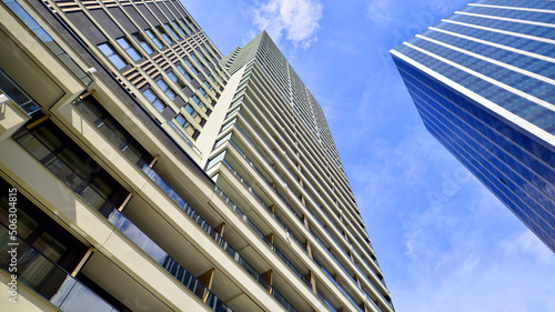 modern office building with sky