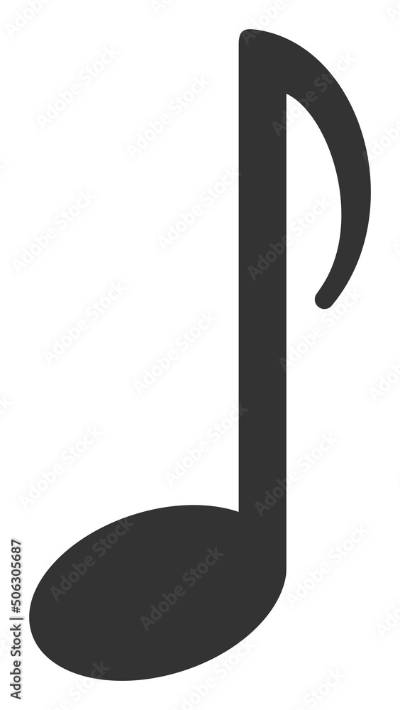 Music note vector illustration. Flat illustration iconic design of music note, isolated on a white background. Music note vector illustration. Flat illustration iconic design of music note, isolated on a white background.