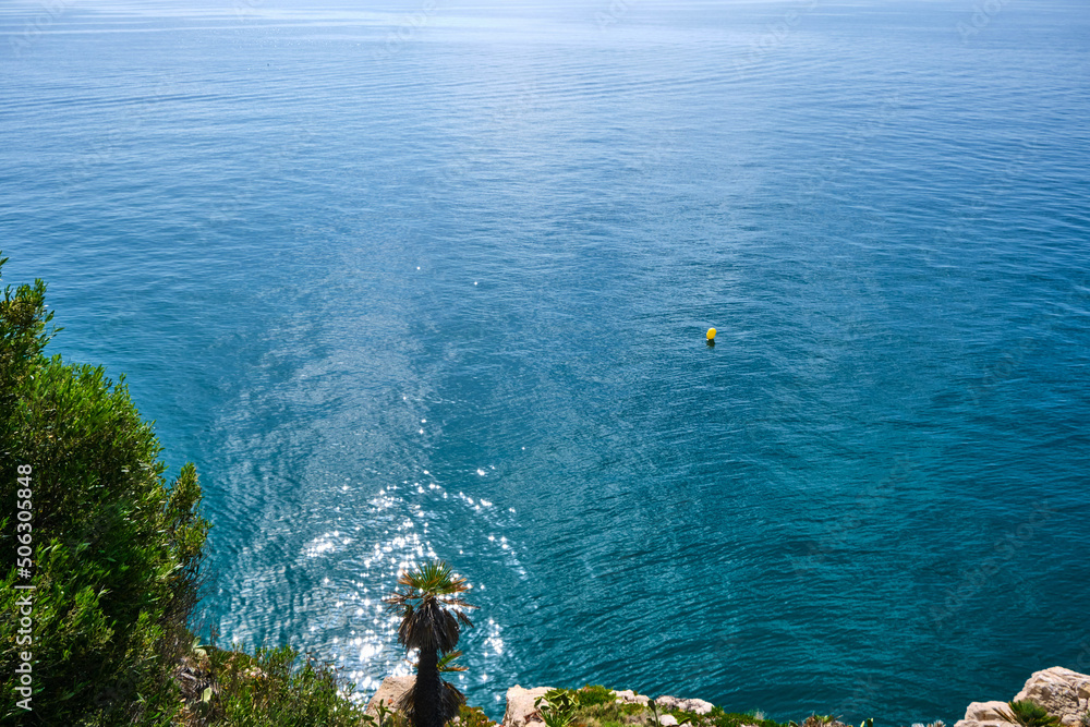 A deep blue in the sea, background with the calm and infinite coast of soft tones. A deep blue in the sea, background with the calm and infinite coast of soft tones.