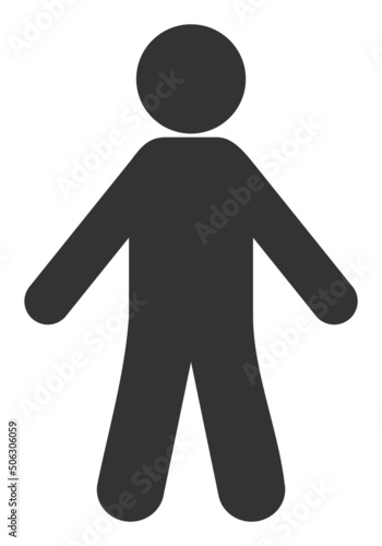 Man vector illustration. Flat illustration iconic design of man, isolated on a white background. photo