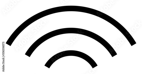 Wireless signal vector illustration. Flat illustration iconic design of wireless signal, isolated on a white background.