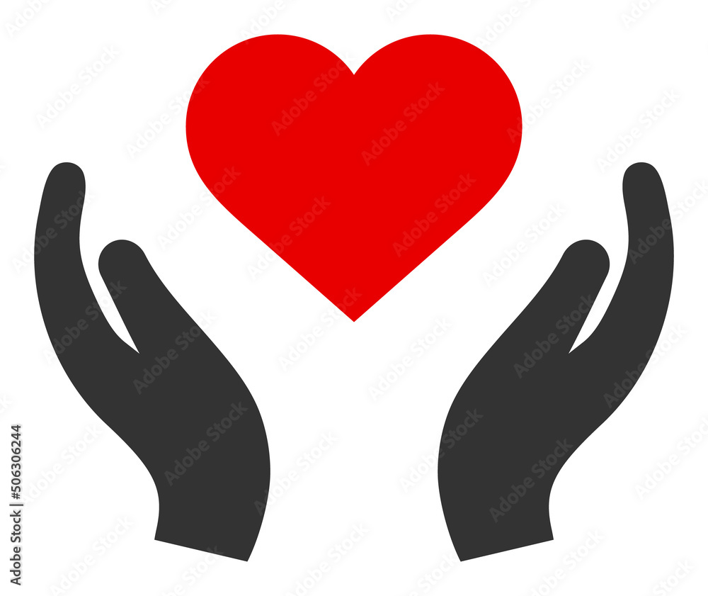 Love care vector illustration. Flat illustration iconic design of love care, isolated on a white background. Love care vector illustration. Flat illustration iconic design of love care, isolated on a white background.