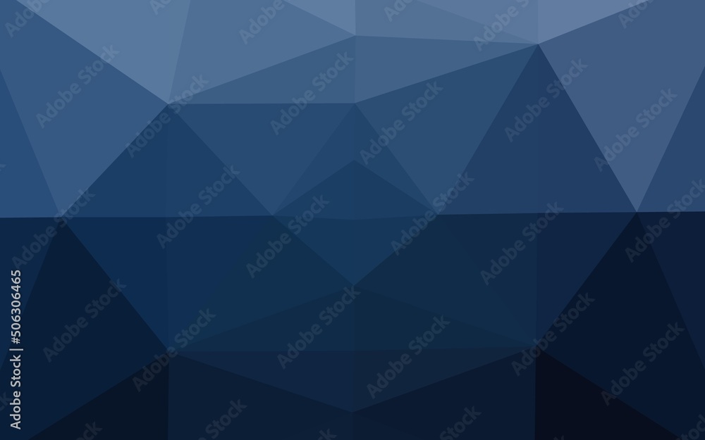 Dark BLUE vector polygon abstract layout. Dark BLUE vector polygon abstract layout.