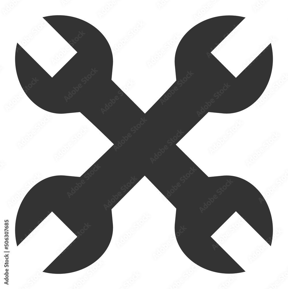 Wrenches vector illustration. Flat illustration iconic design of wrenches, isolated on a white background. Wrenches vector illustration. Flat illustration iconic design of wrenches, isolated on a white background.