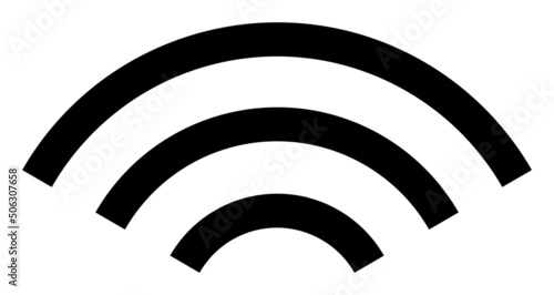 Broadcasting waves vector illustration. Flat illustration iconic design of broadcasting waves, isolated on a white background.