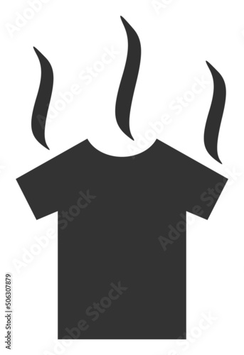 T-shirt smell vector illustration. Flat illustration iconic design of t-shirt smell, isolated on a white background.