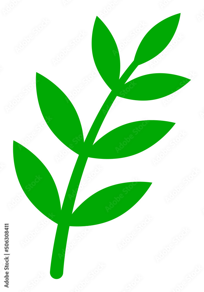 Flora plant vector illustration. Flat illustration iconic design of flora plant, isolated on a white background.