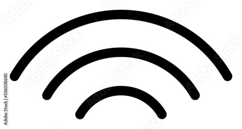 Wireless waves vector illustration. Flat illustration iconic design of wireless waves, isolated on a white background.