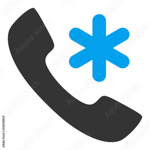 Cold call vector illustration. Flat illustration iconic design of cold call, isolated on a white background.
