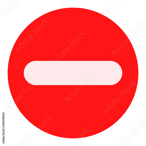 Restricted vector illustration. Flat illustration iconic design of restricted, isolated on a white background.