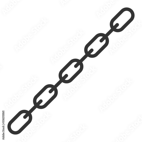 Chain vector illustration. Flat illustration iconic design of chain, isolated on a white background.