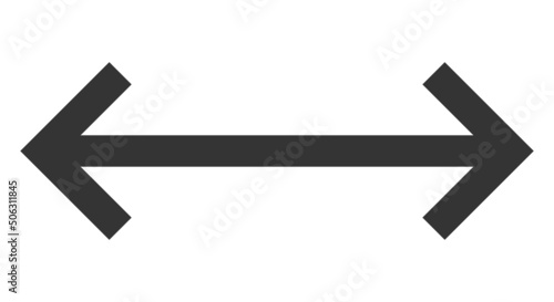 Stretch arrows vector illustration. Flat illustration iconic design of stretch arrows, isolated on a white background.
