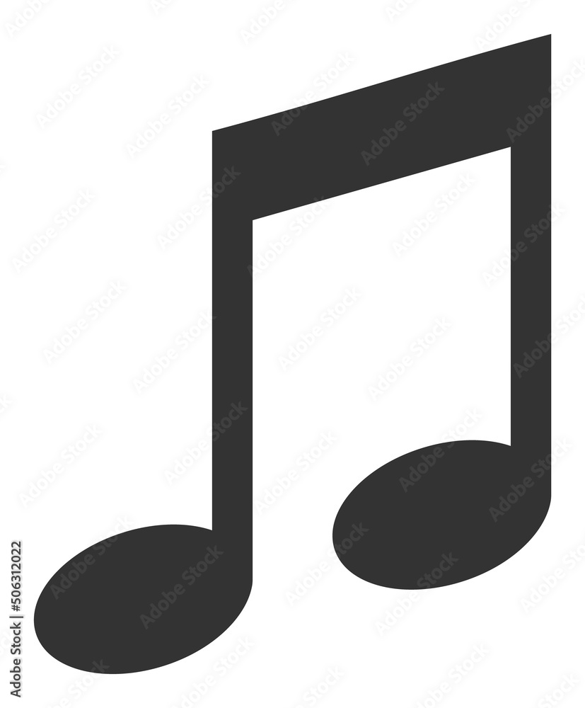 Music notation vector illustration. Flat illustration iconic design of music notation, isolated
