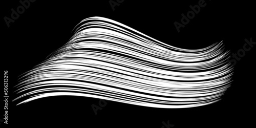 White flow brushstroke on white background.. Fluffy bunch of white politics. Abstract disheveled fibres. Vector illustration swirl blur. Crayons and chalk paint, fibers, hair and bunch