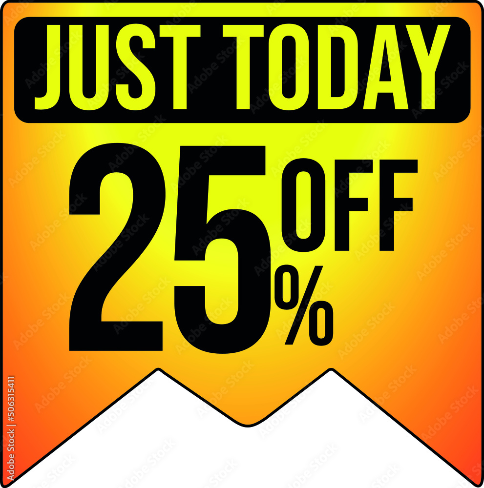 Gift flag, 25% off, twenty-five percent off, promotional icons Gift flag, 25% off, twenty-five percent off, promotional icons