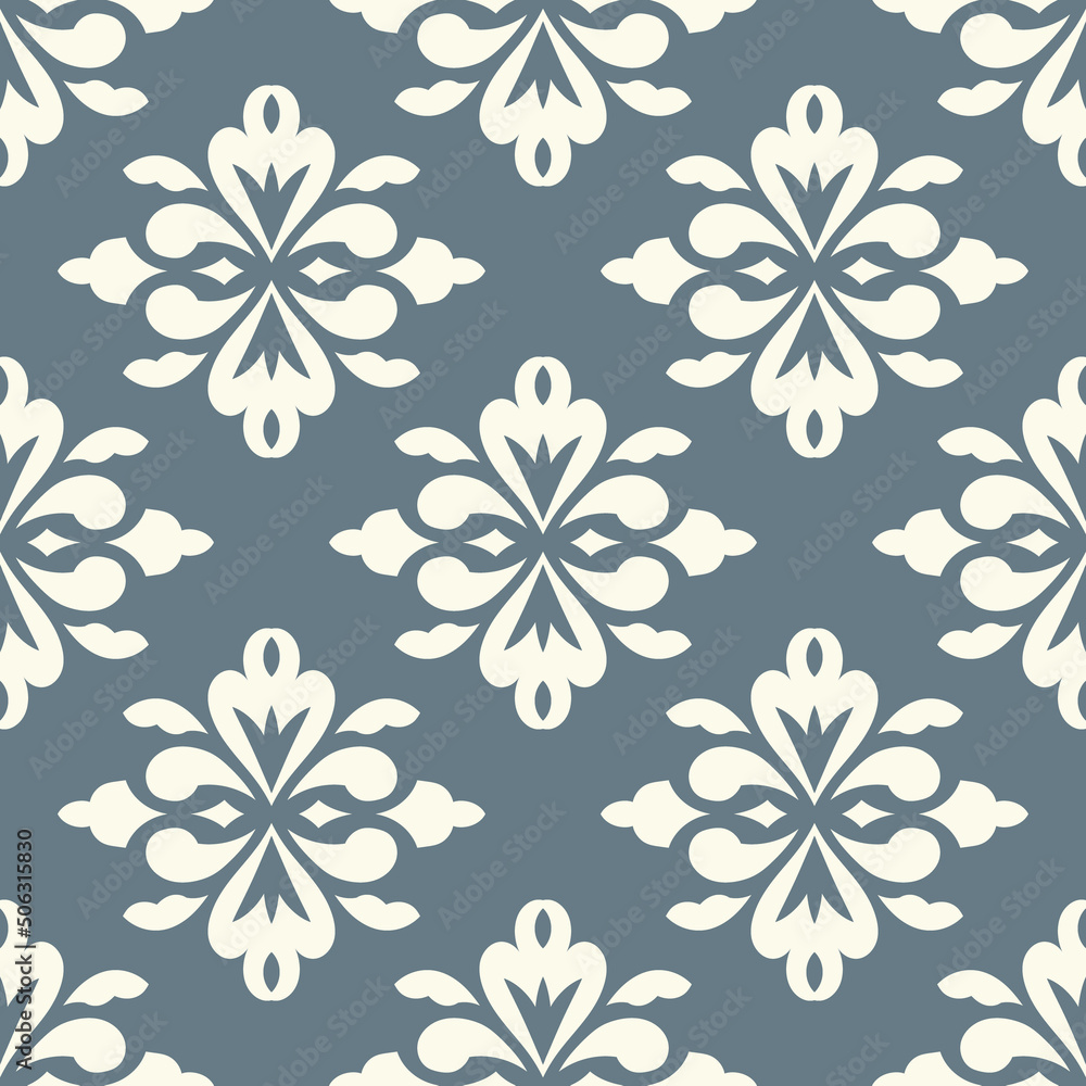 Damask seamless pattern background. - Vector. Damask seamless pattern background. - Vector.