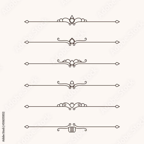 Set of vintage borders isolated on a plain. - Vector.
