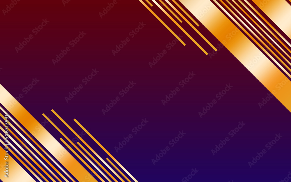 Abstract two gold line in corner on white background. Vector illustration. Abstract two gold line in corner on white background. Vector illustration.