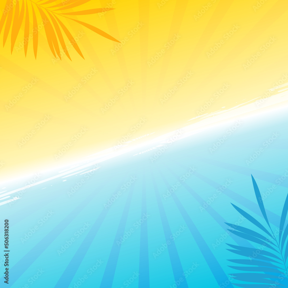 summer background design with gradient and palm leaf theme summer background design with gradient and palm leaf theme