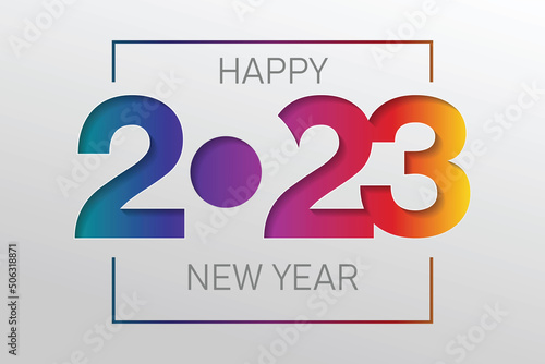 2023 vector on paper cut background. 2023 vector concept. Festive numbers design. Lettering 2023 vector concept EPS 10