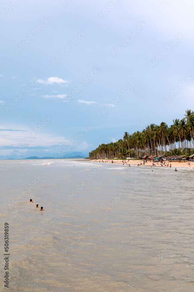 Beach with coconut trees