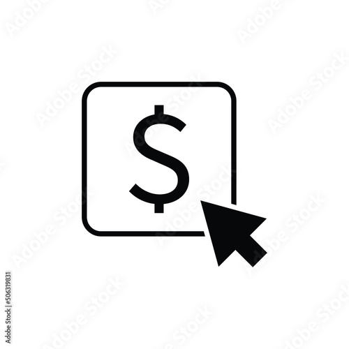 Pay per click icon design isolated on white background