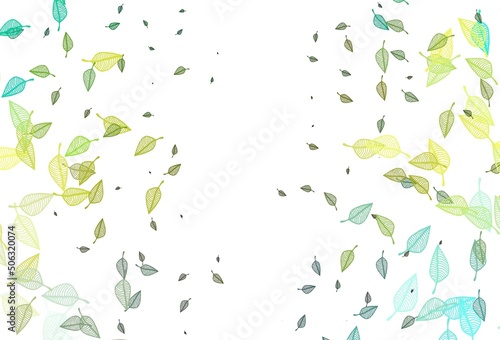 Light Green, Yellow vector doodle cover.