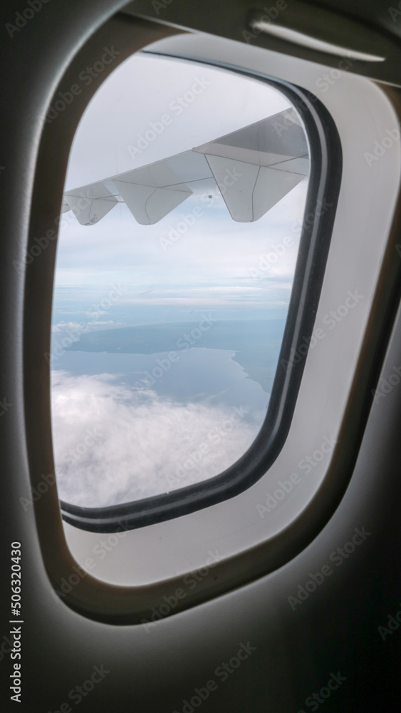 View from airplane window View from airplane window