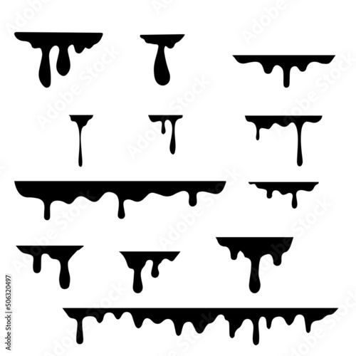 Silhouette melt texture or pattern vector
