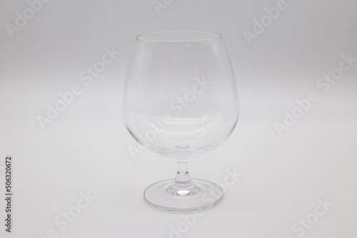 empty wine glass on whitewine glass, white background,Include Clipping Path