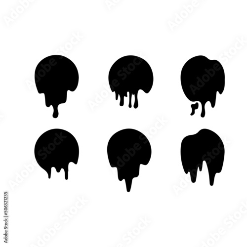 Silhouette melt pattern vector