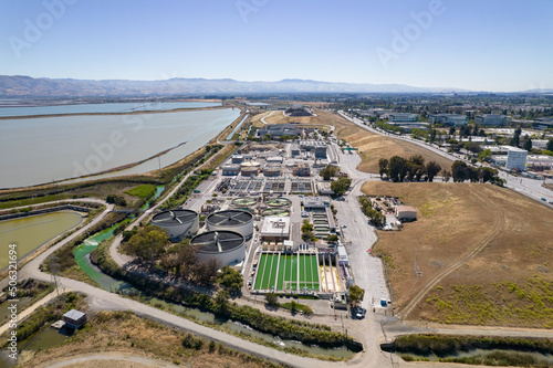 Canvas Print San Francisco Bay Area Wastewater Treatment Plant