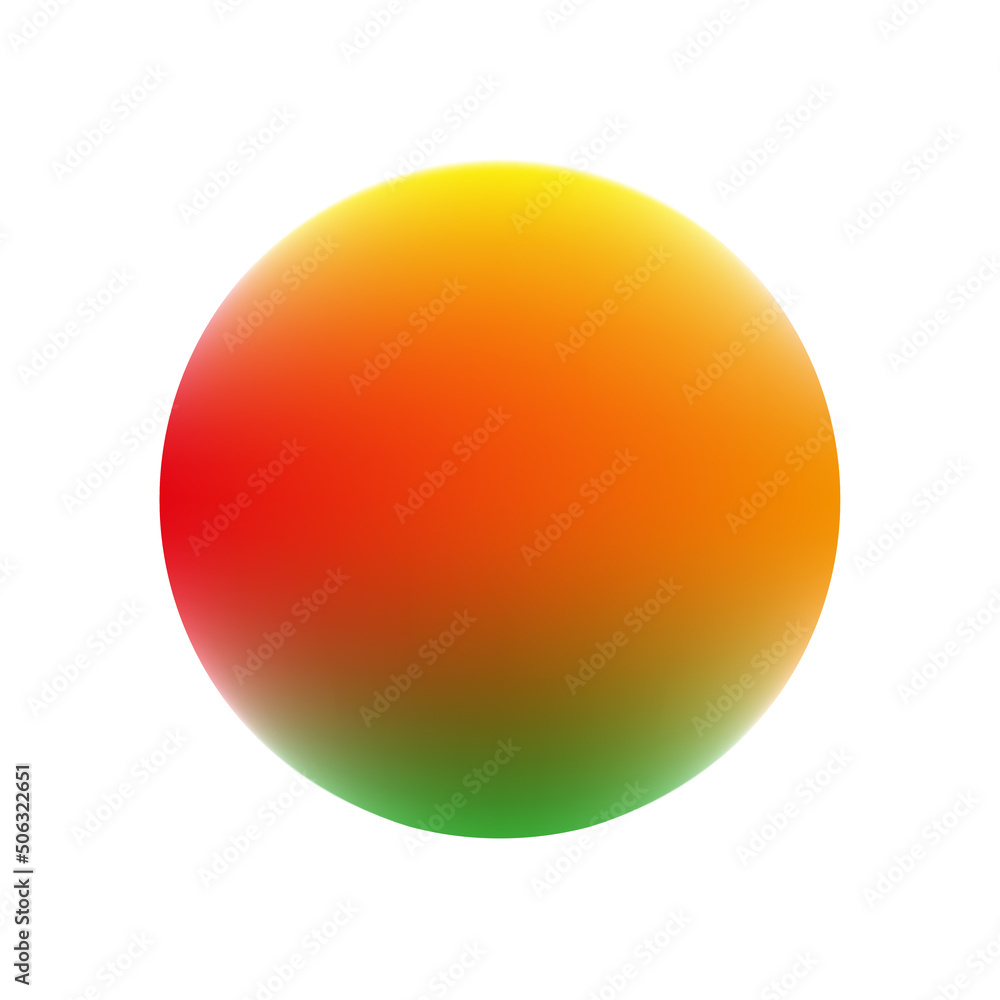 Beautiful orange volumetric sphere. Design element. Art decoration element background. Vector illustration. stock image.