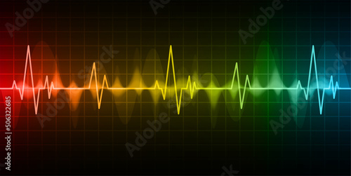 Sound waves oscillating dark light