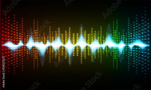 Sound waves oscillating dark light