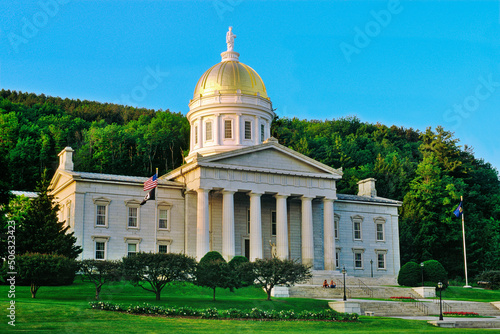 Vermont State House in city of Montpelier, state capital of Vermont, New England, USA photo