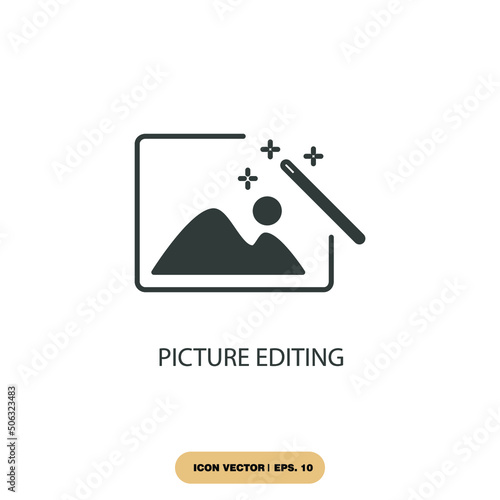 picture editing icons  symbol vector elements for infographic web