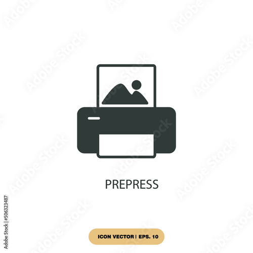 prepress icons  symbol vector elements for infographic web