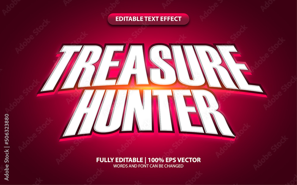 Text Effect 3D Treasure Hunter