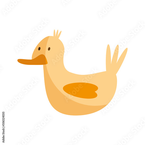 Print op canvas cute duck bird