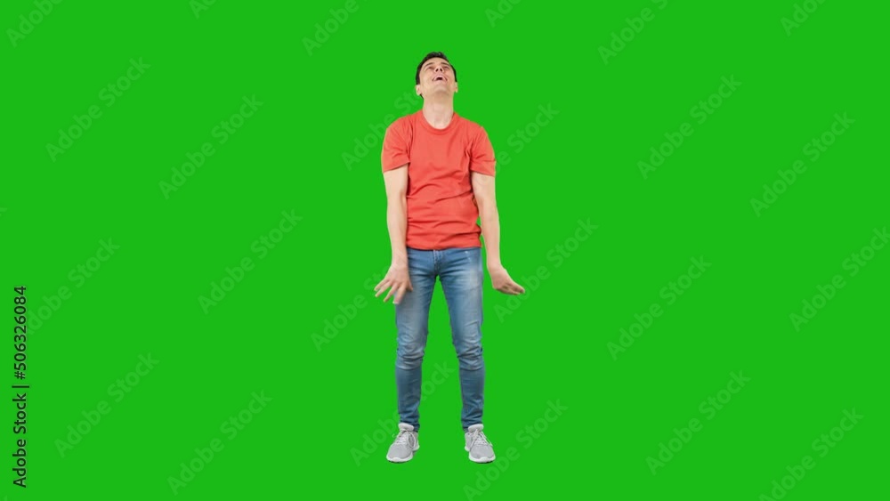 Happy relaxed man with hands behind head Happy relaxed man with hands behind head
