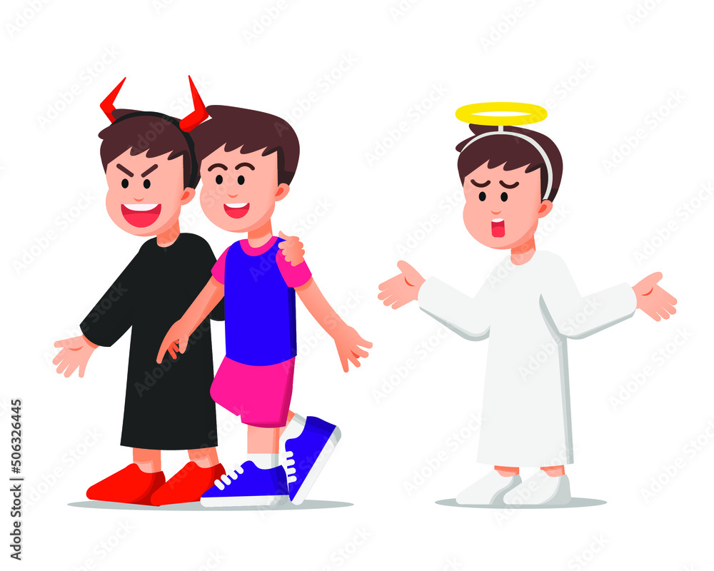 angel are disappointed because the boy prefer to follow the devil's orders angel are disappointed because the boy prefer to follow the devil's orders