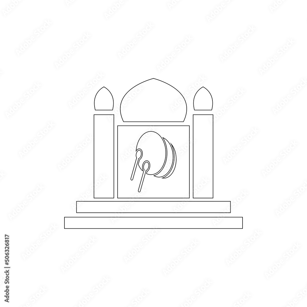 Indonesian traditional drum icon vector illustration design Indonesian traditional drum icon vector illustration design