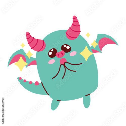 demon flying kawaii style