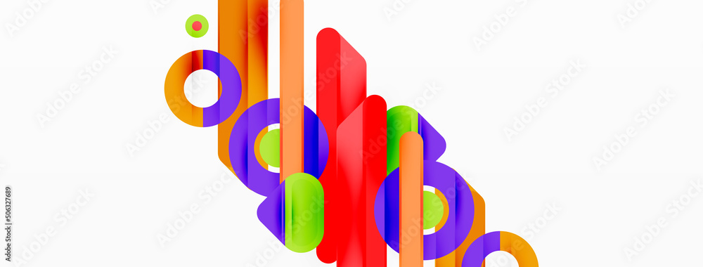 Creative geometric wallpaper. Minimal lines and circles background Creative geometric wallpaper. Minimal lines and circles background