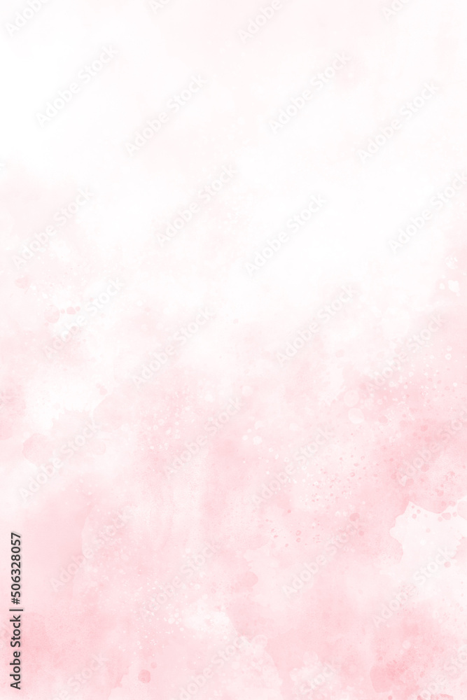 Pink pastel watercolor painting background, splash watercolor brush design
