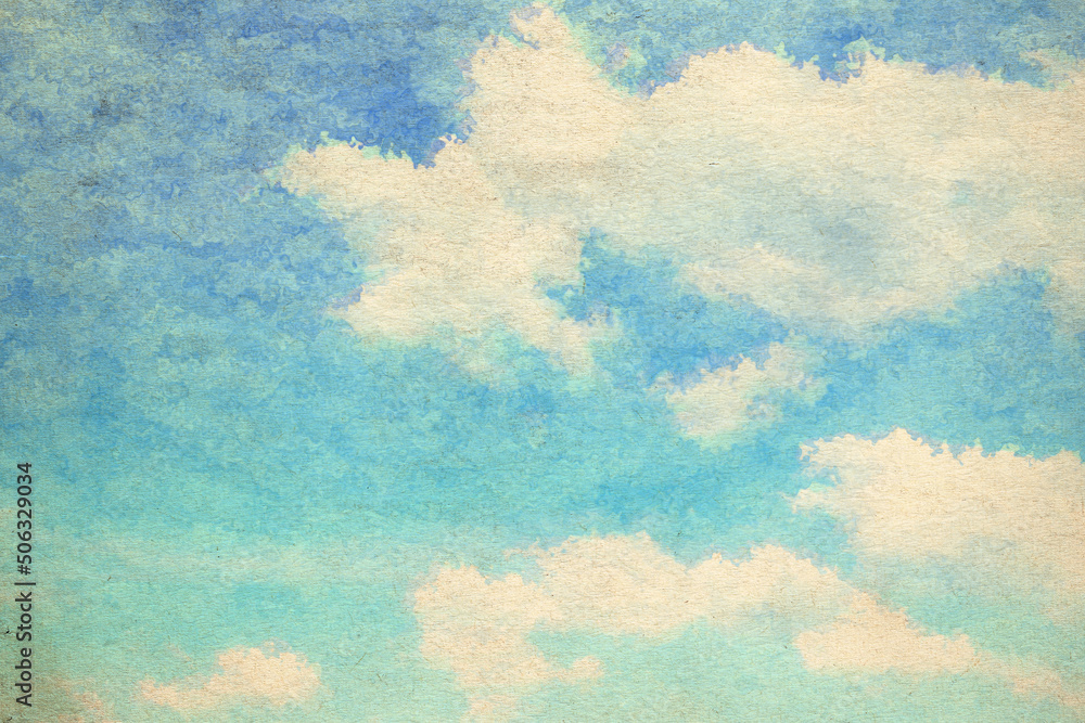 vintage watercolor clouds