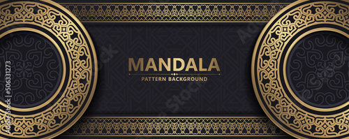 Luxury ornamental mandala background with arabic islamic east pattern style premium